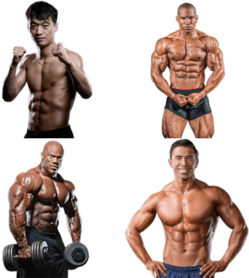 Barechested Sportsmen And Bodybuilders - Man Bodybuilder Photos Png (400x400), Png Download