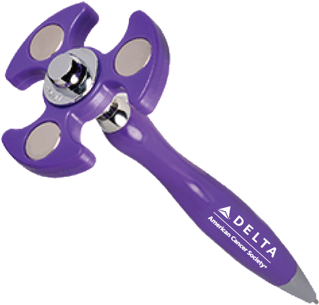 Acs Fidget Spinner Pen - 1 Printable Spinner Pens (purple - Sample) (750x750), Png Download