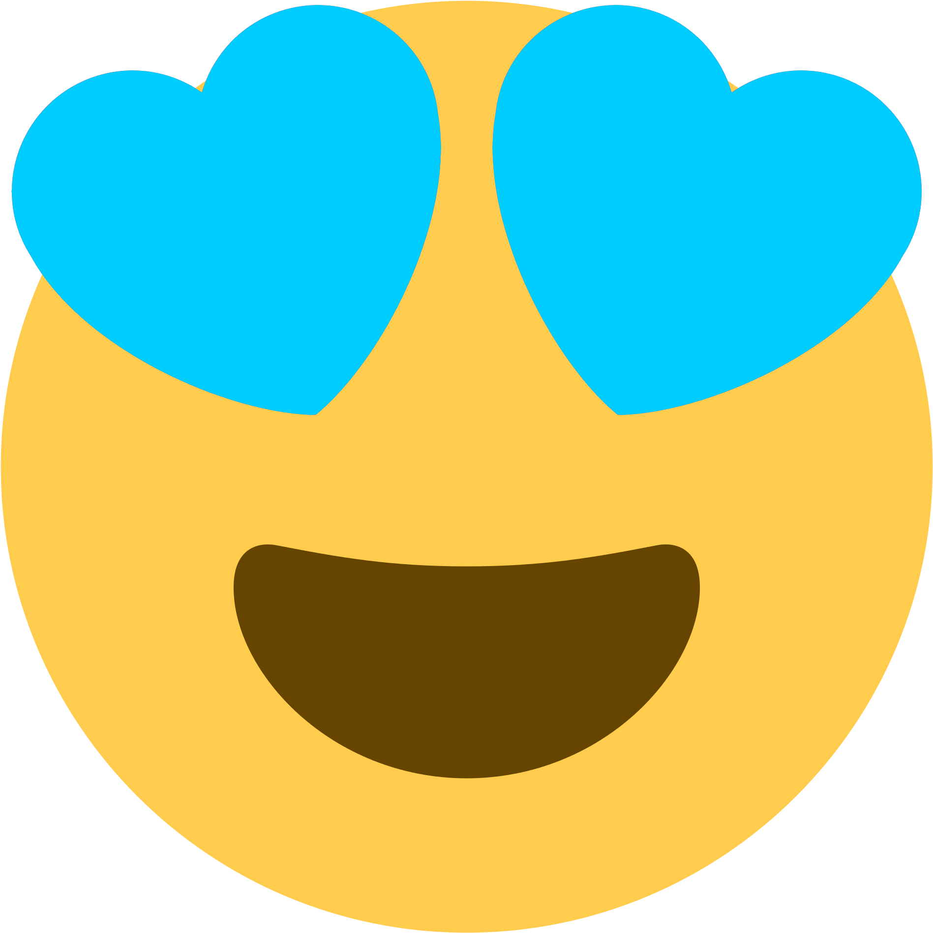 Pegasus Sa Emoji - Blue Heart Eye Emoji (2000x2000), Png Download