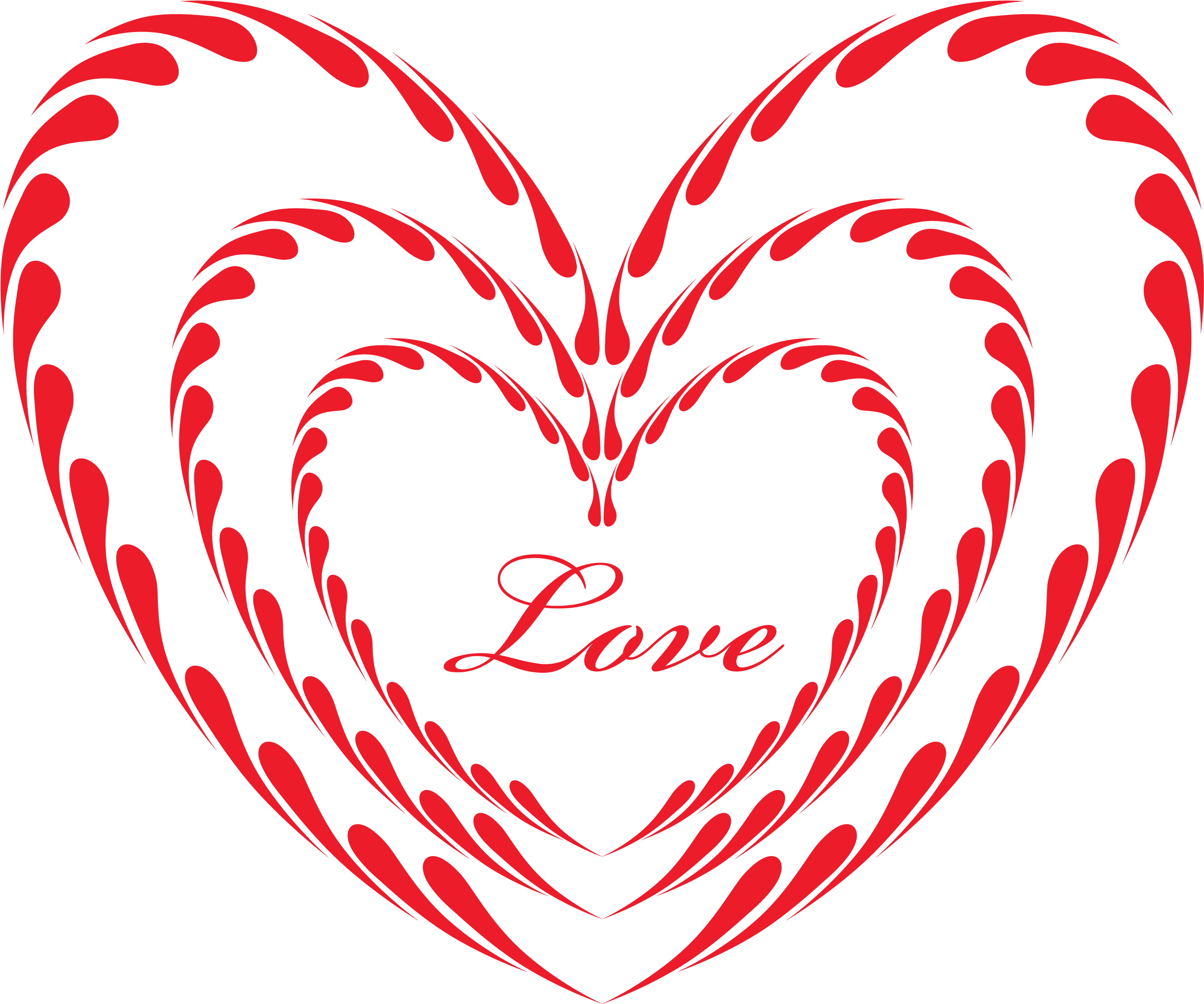Heart Love Png Clipart - Love (3008x2651), Png Download
