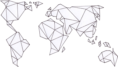 Drawing Geometry Watercolor - Mapa Geometrico (500x367), Png Download