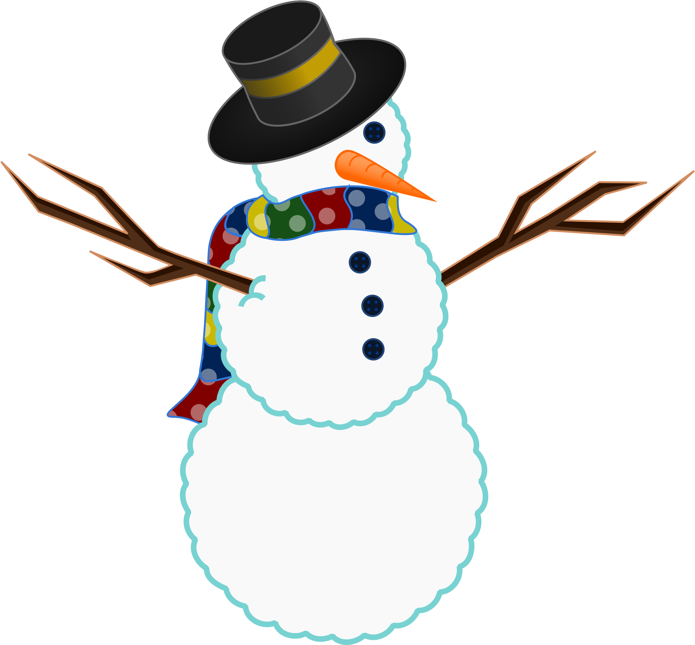 Free Snowman Clipart - Snowman Clipart Free No Background (800x800), Png Download