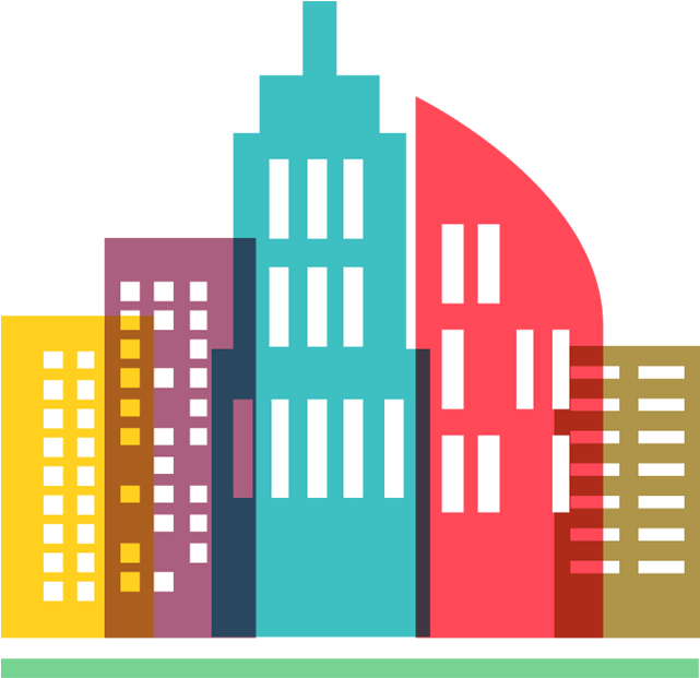 Colorful City Skyline Icon 1designshop - Visakhapatnam Smart City Logo (650x630), Png Download