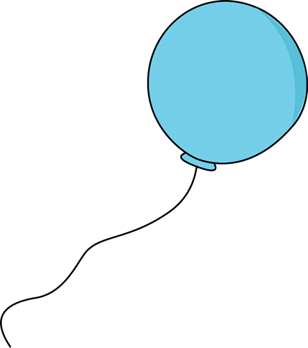 Single Balloon With String Clipart - Clip Art Of Balloon (443x500), Png Download