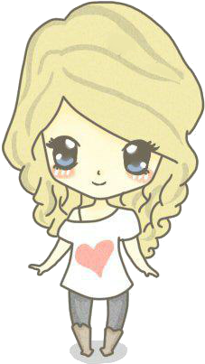 303 Images About Dibujos ^ ^ On We Heart It - Taylor Swift Chibi (300x450), Png Download