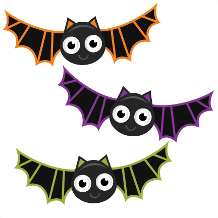 Bats Svg Cutting Files Bat Svg Cuts Halloween Svg Files - Cute Halloween Bats Clipart (432x432), Png Download