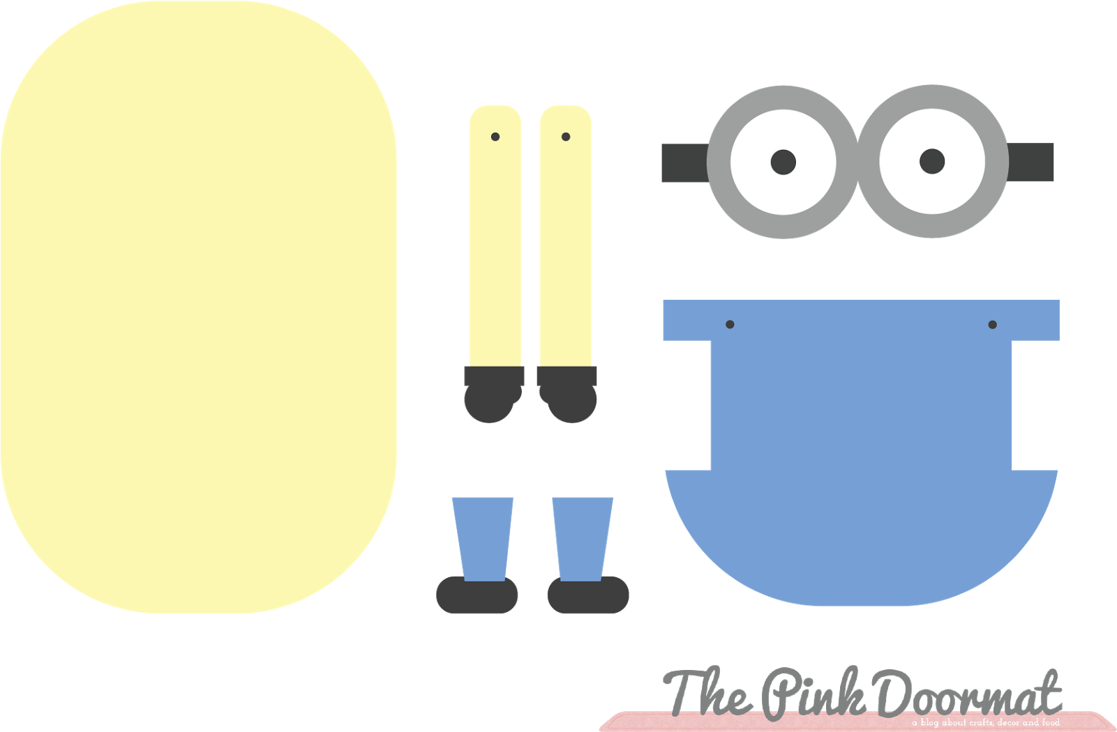Click Here To Download A Printable A4 Template - Minions Cut Out Template (1600x1059), Png Download