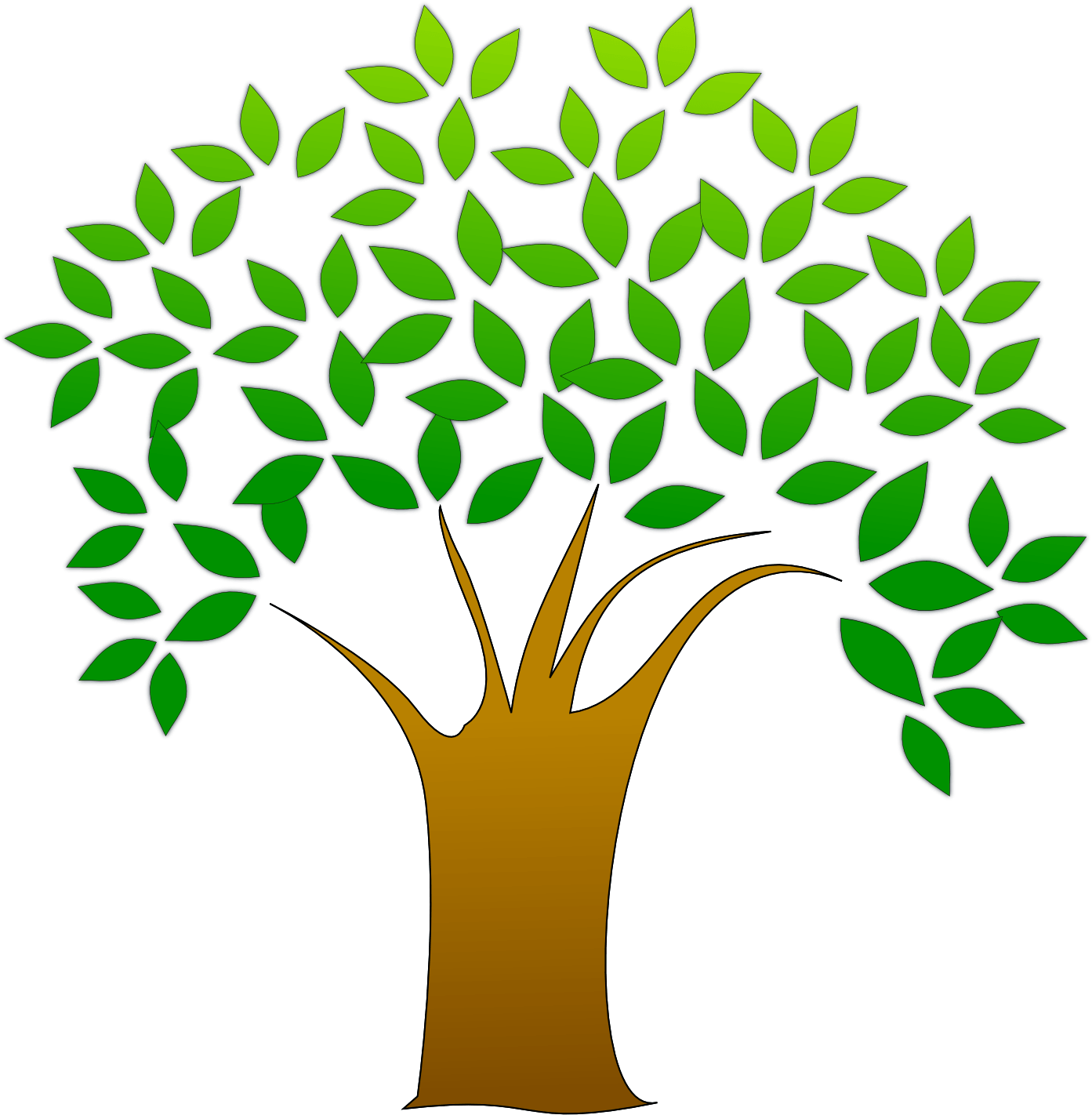 Tree Vector Png - Clip Art (1969x1477), Png Download