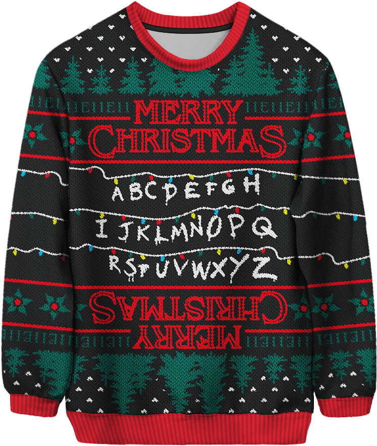 Stranger Things Christmas Sweater - Stranger Things Christmas Sweaters (600x600), Png Download