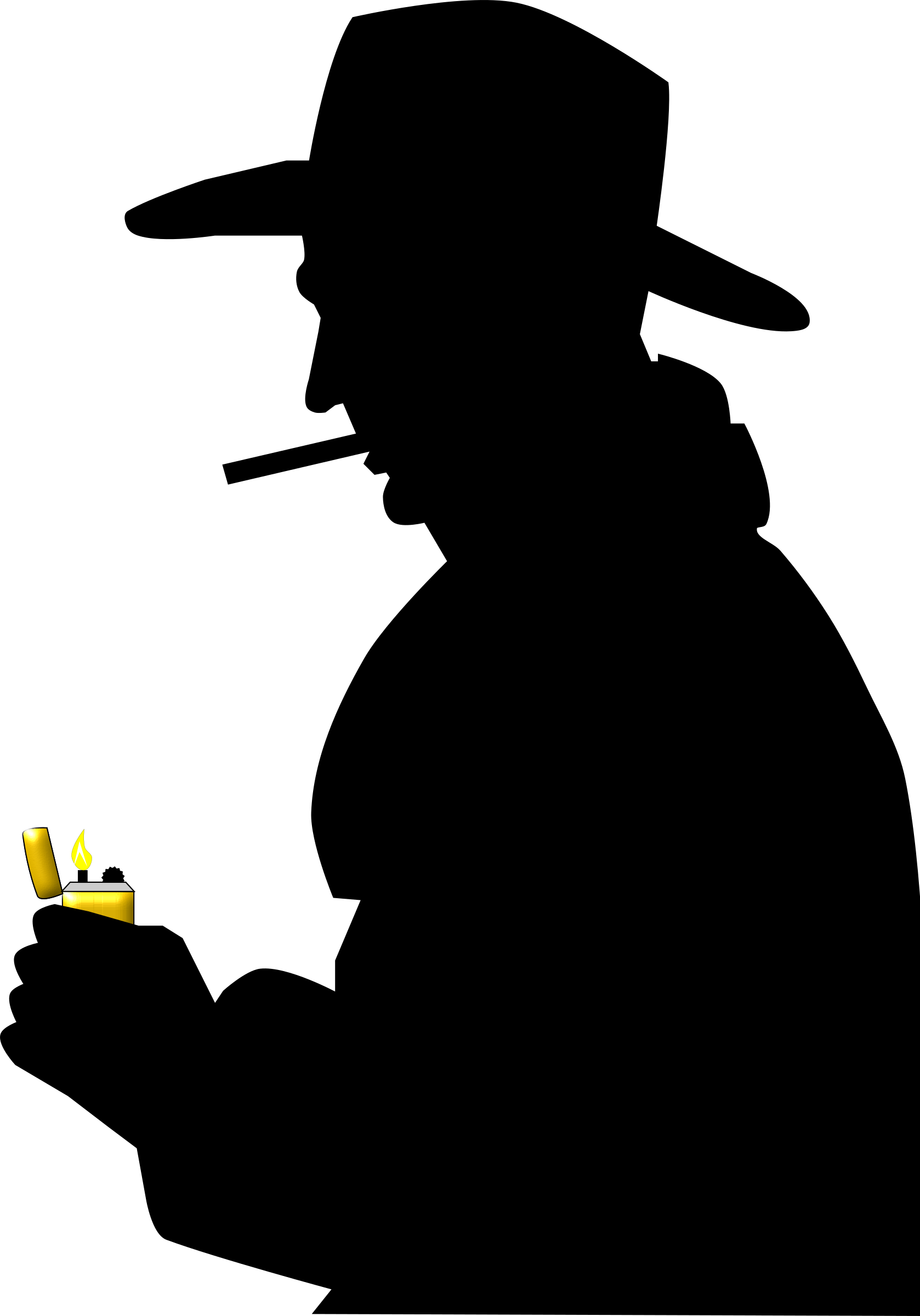 Big Image - Smoking Clipart (1678x2400), Png Download