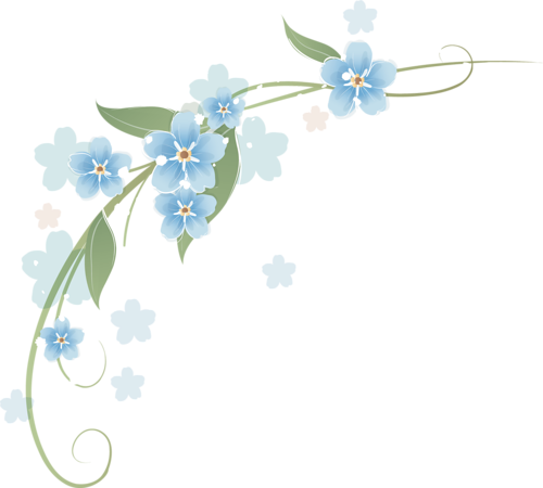 Visit - Flores Azul Em Png (500x450), Png Download