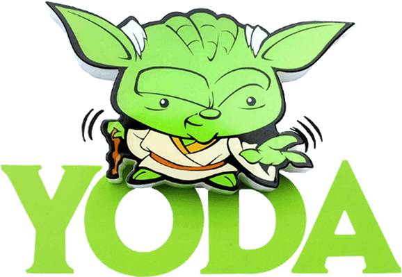 3d Deco Light Mini Yoda (600x600), Png Download