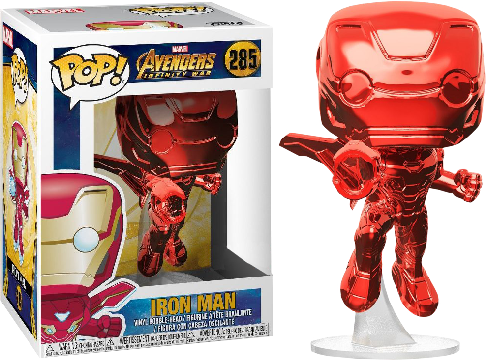 Infinity War - Red Chrome Iron Man Funko Pop (479x355), Png Download