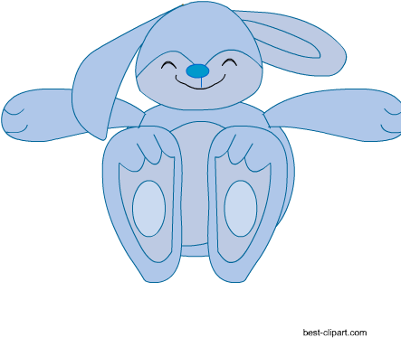 Happy Easter Bunny Free Clip Art Image - Clip Art (450x450), Png Download