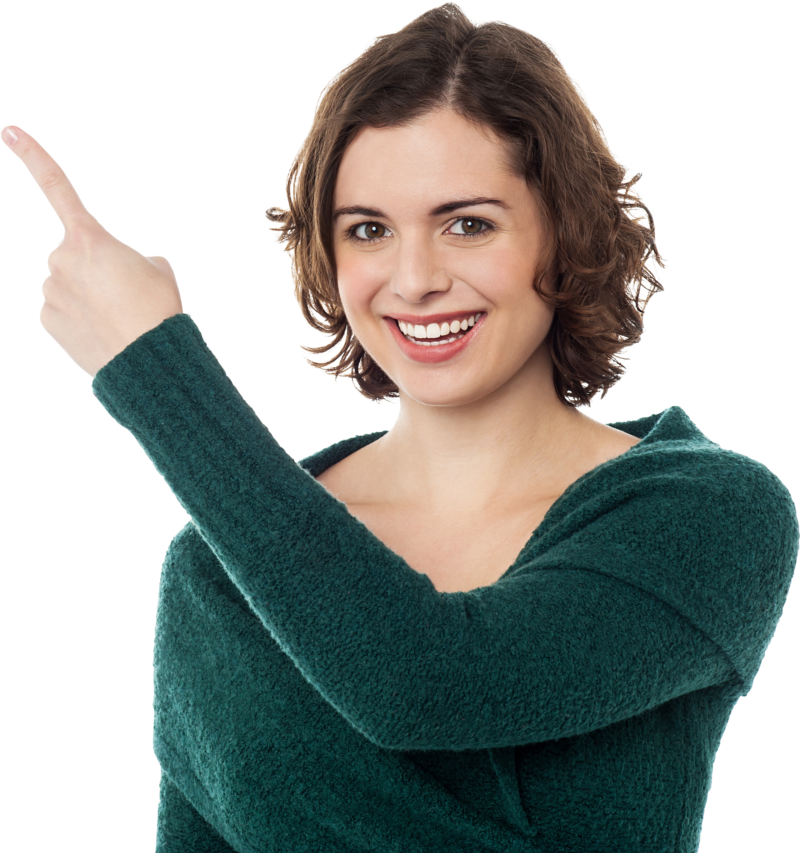 Women Pointing Left Png Image - Pointing Png (4256x2832), Png Download