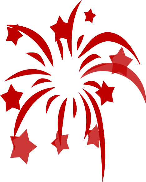 Fireworks Clipart Transparent - July Clip Art (468x599), Png Download