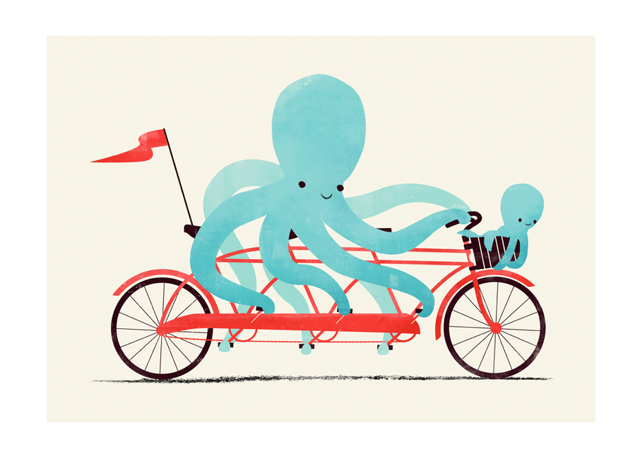 My Red Bike Art Print - Mini By Jay Fleck (905x1280), Png Download