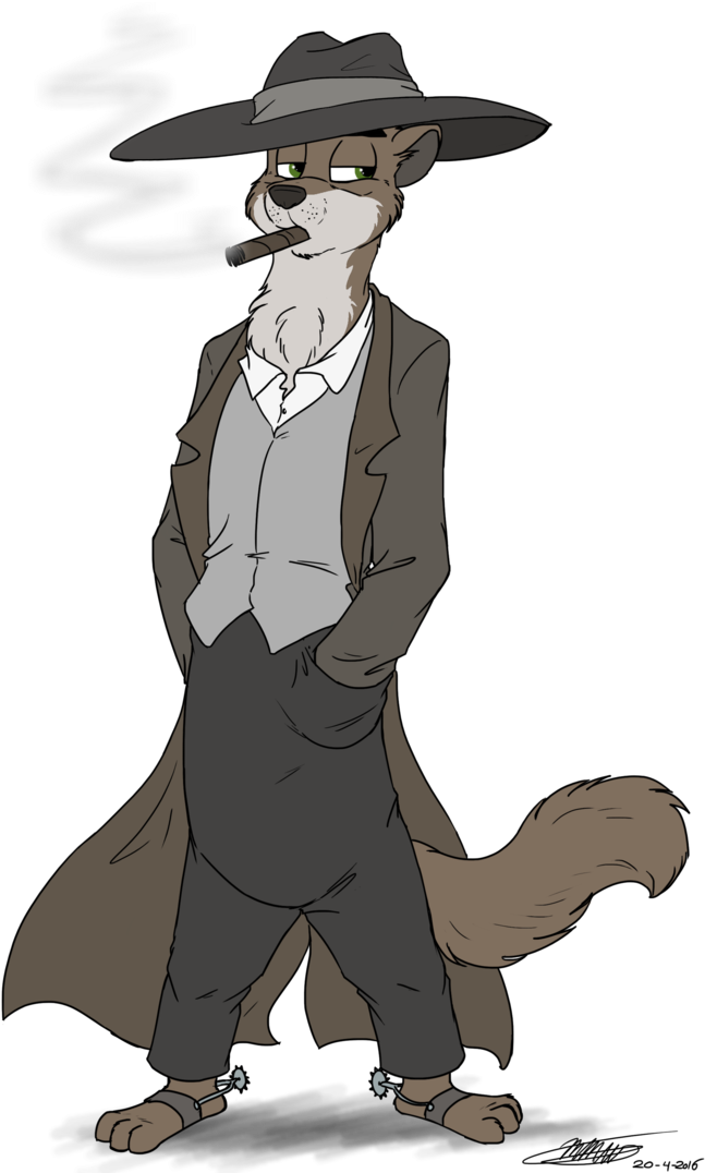 Cigar By Snowstoat - Man (800x1180), Png Download