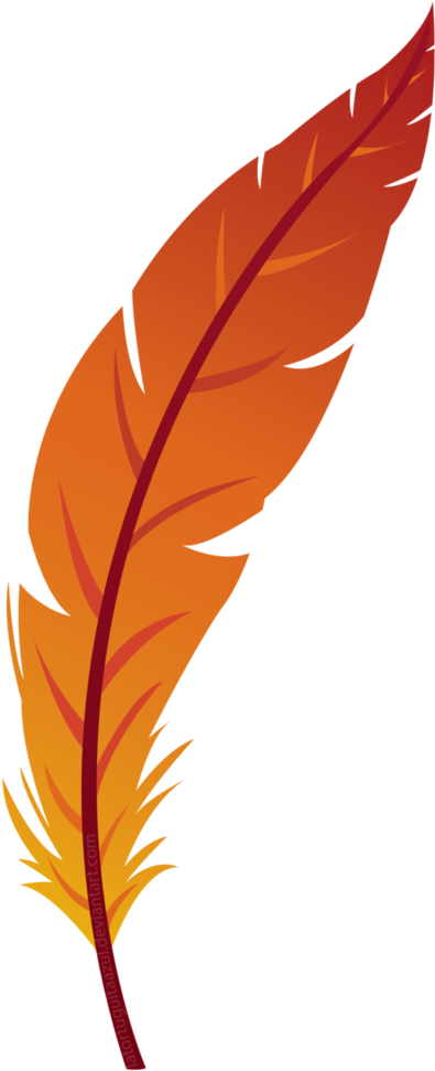 Feather Clipart Orange - Feather Png Clipart (707x1131), Png Download