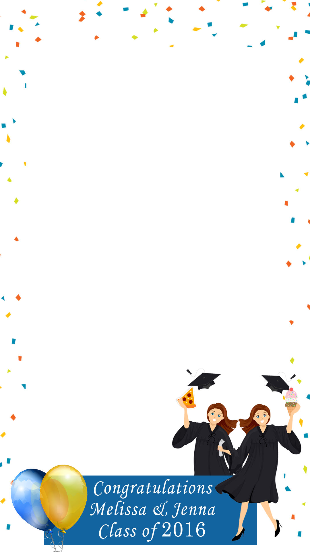Snapchat Filters Clipart Black And White - Graduation Snapchat Filter Png (1080x1920), Png Download