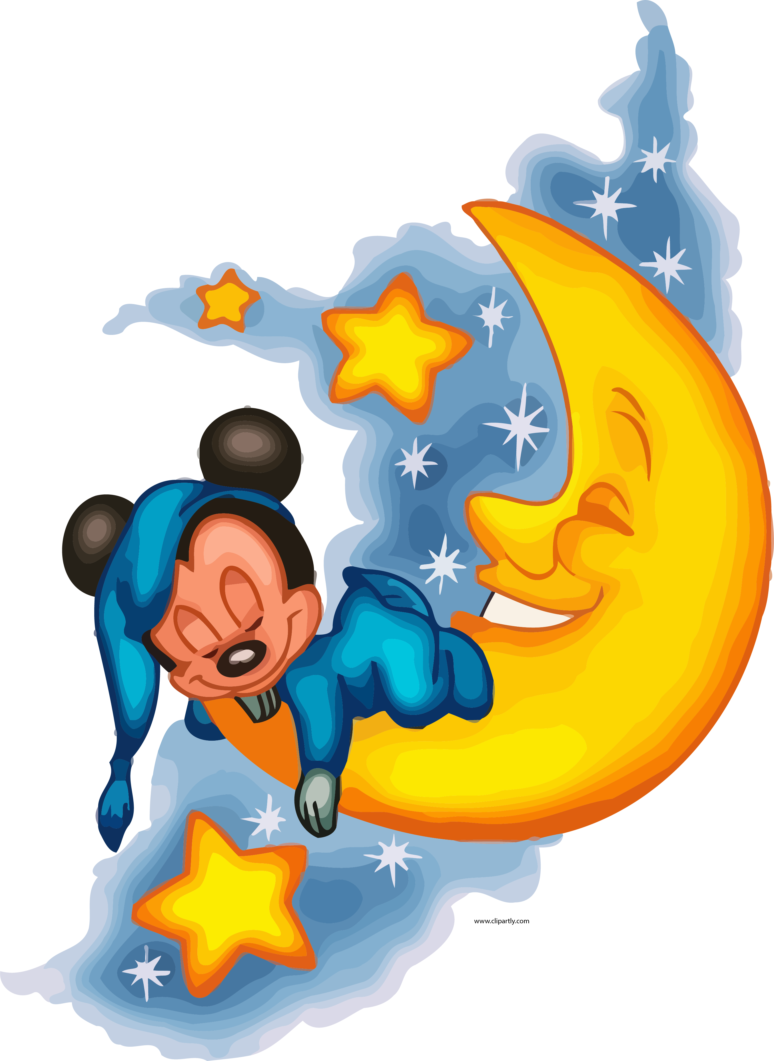 Baby Mickey Mouse And Friends Sleeping Clipart Png - Buenas Noches Tio (2710x3713), Png Download