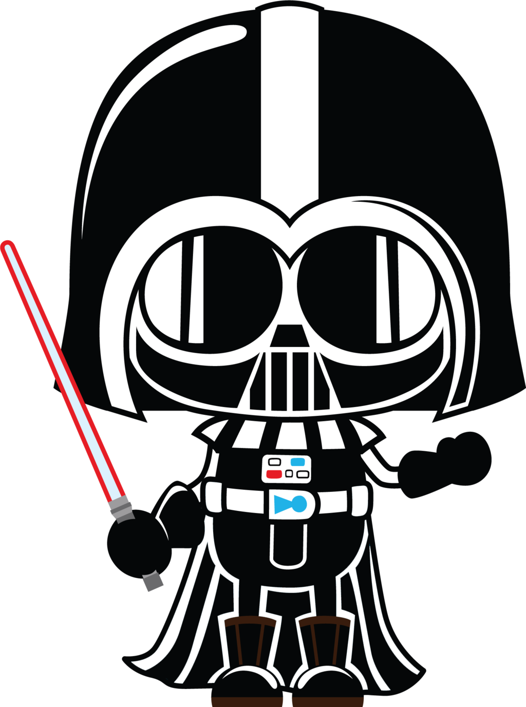 Drawn Darth Vader Cartoon Baby - Darth Vader Clipart (771x1037), Png Download