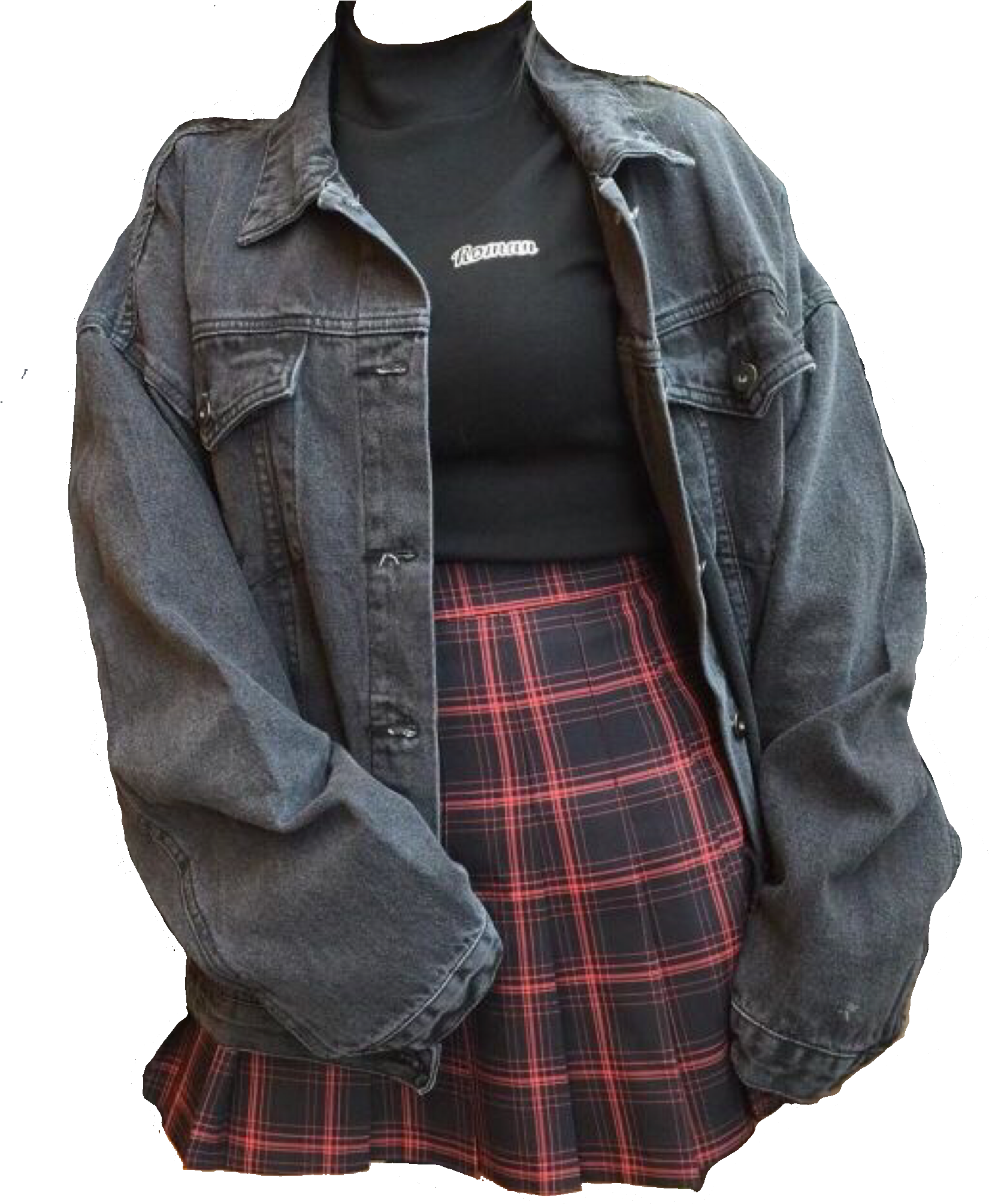 Polyvore Grunge Black Moodboard Filler Outfit Clothing Aesthetic Grunge Tumblr Outfits Full Size Png Download Seekpng