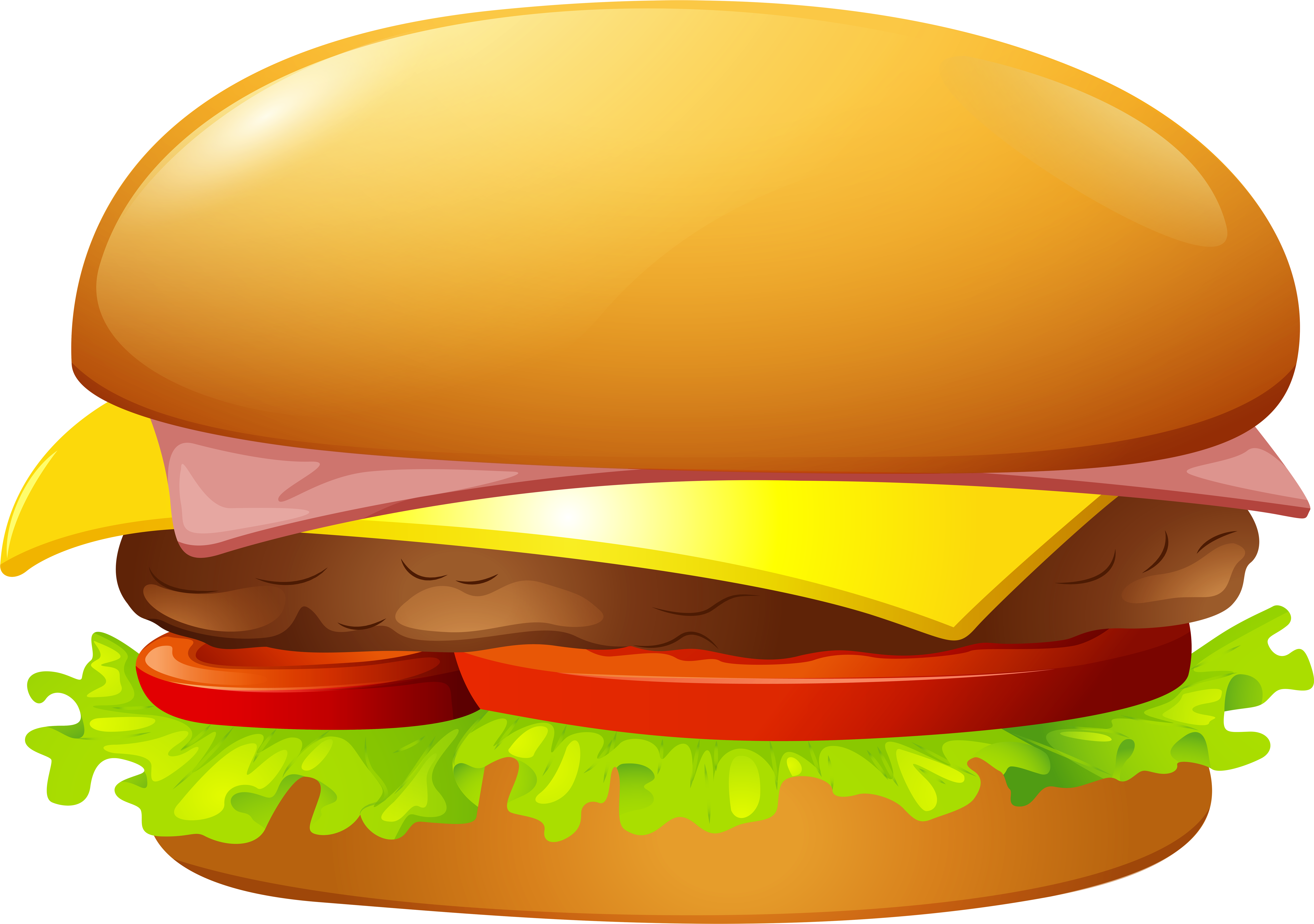 Hamburger Png Clip Art - Hamburger (8000x5625), Png Download