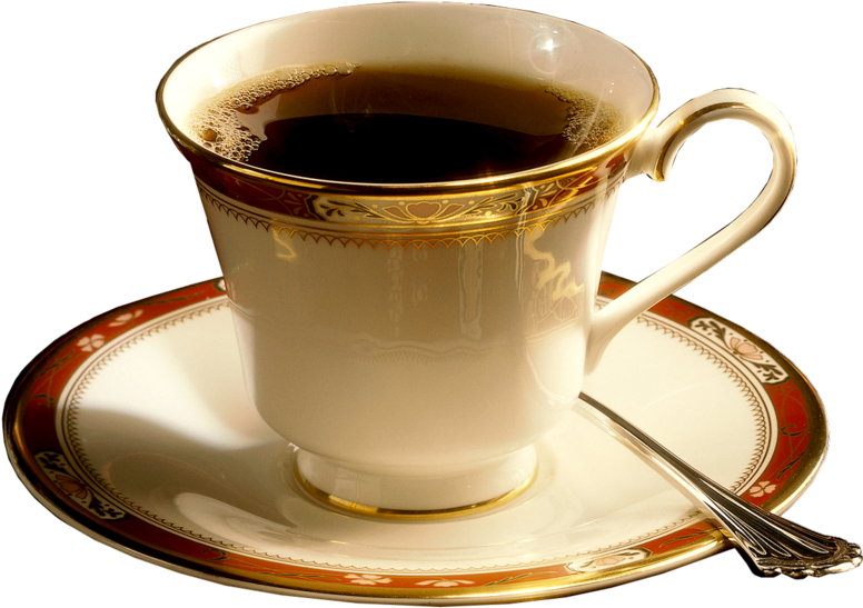 Turkish Coffee Clipart Clipart Black And White Download - Golden Tea Cup Png (900x687), Png Download