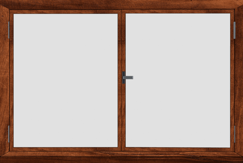 Wood Windows - Wooden Window Frame Png (640x429), Png Download