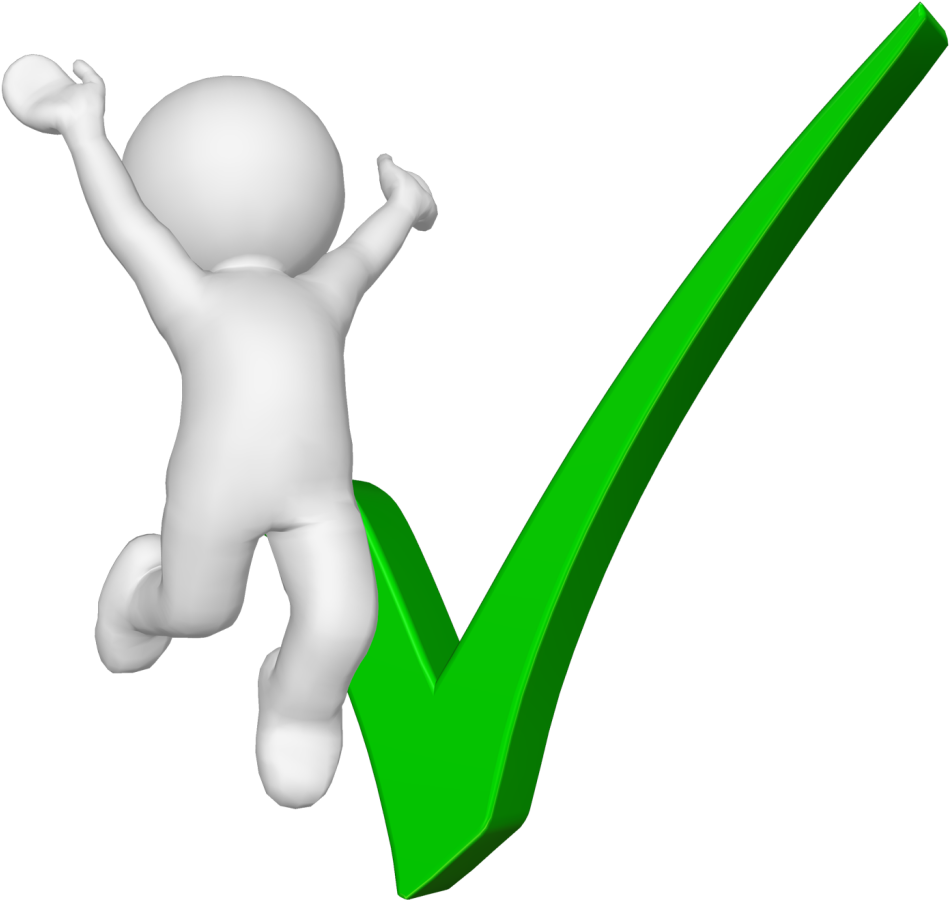 Man With Check Sign 05 - Animated Check Mark (1024x1024), Png Download