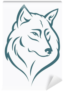 Wolf Head Outline Tattoo (400x400), Png Download