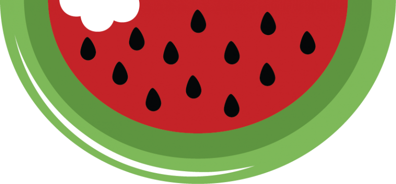 Party Clipart Watermelon - Clip Art Watermelon Slice (800x373), Png Download