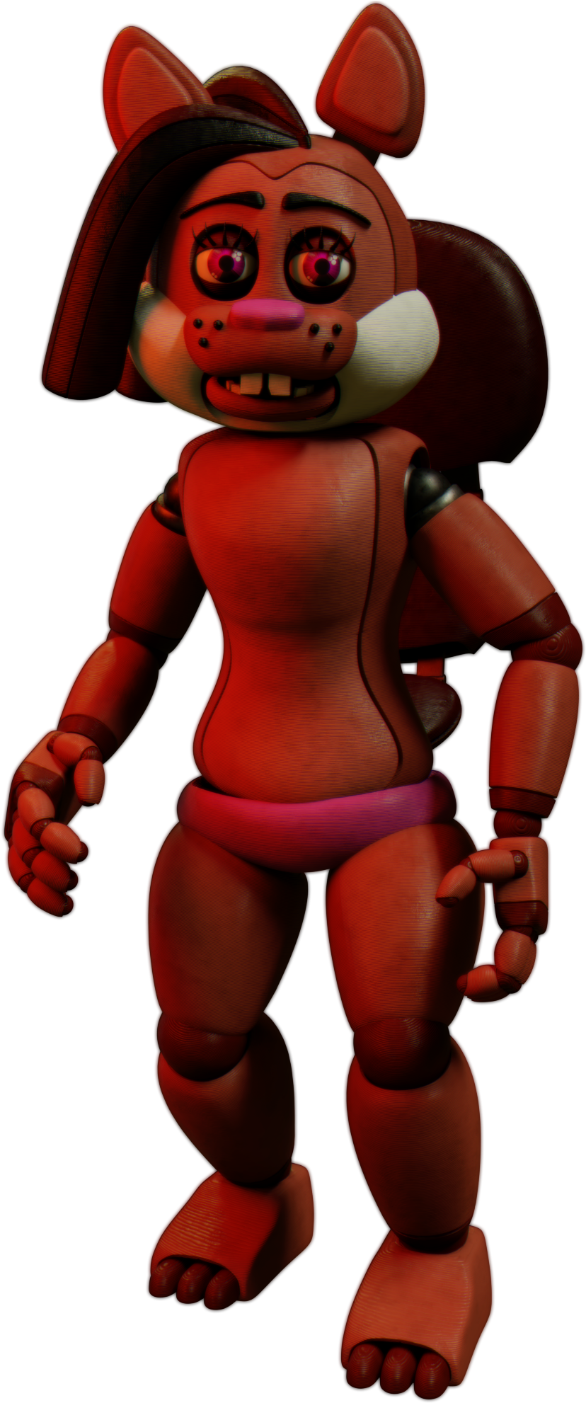 Saffron The Squirrel - Squirrel Animatronic (841x1985), Png Download