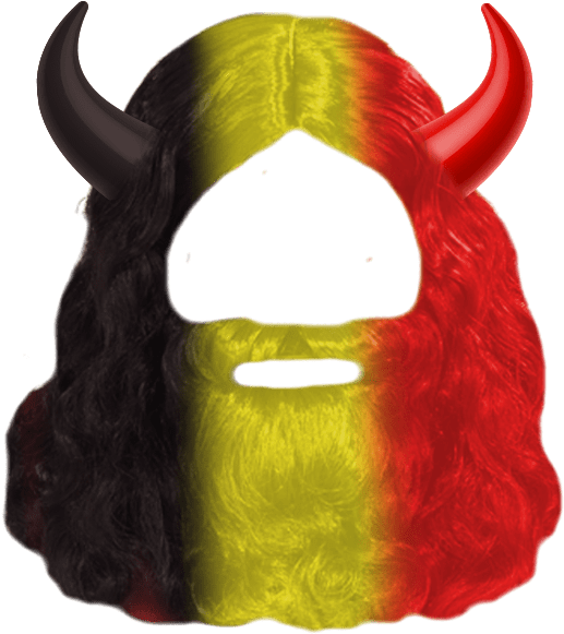 Belgium Red Devil Mask - Red Devil Mask (525x596), Png Download