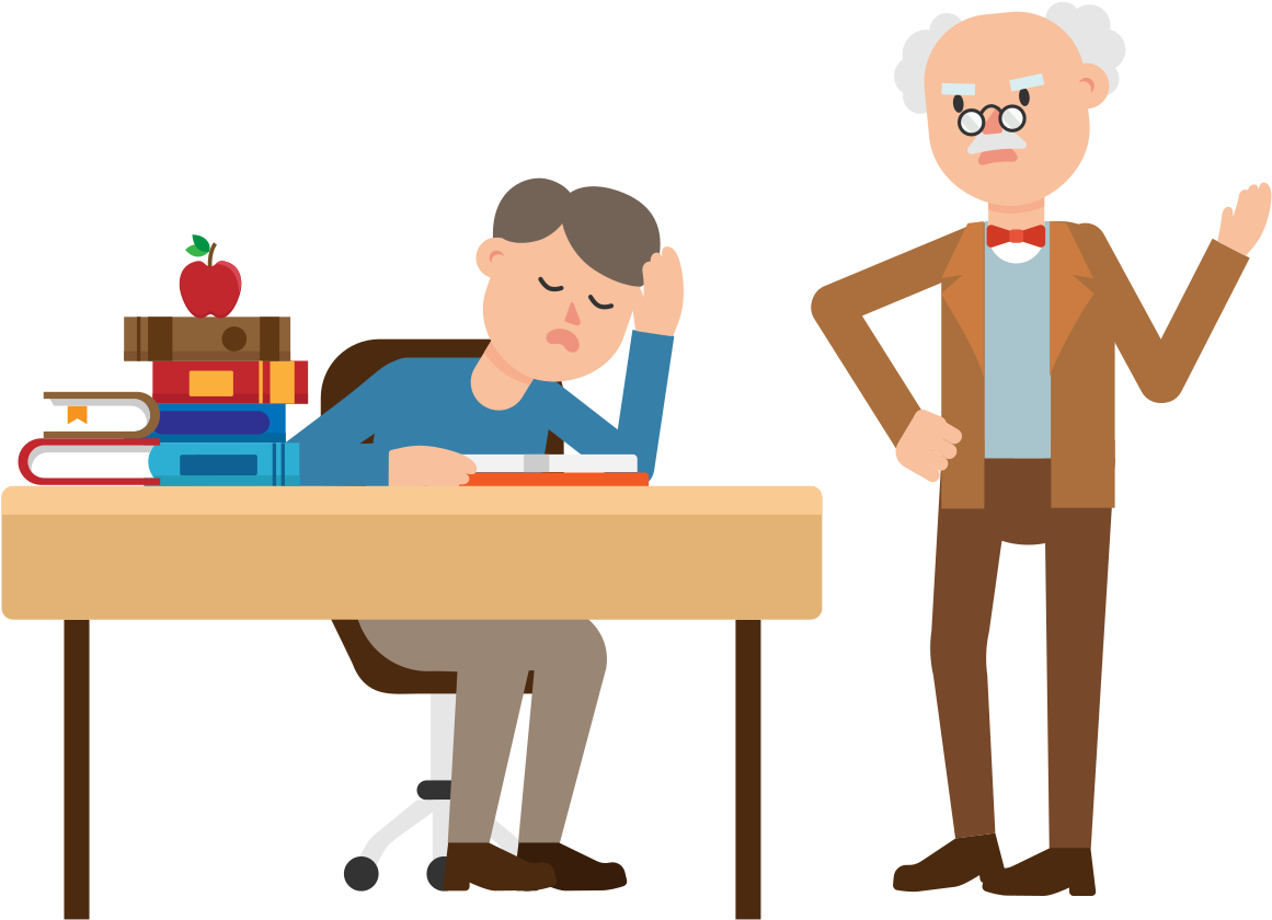 Open - Professor And Student Cartoon (2000x1125), Png Download