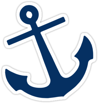 Anchor Clipart Pinterest - Navy Blue Anchor Clip Art (375x360), Png Download