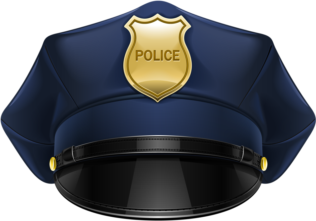 Handcuffs Clipart Blue - Police Cap (1024x741), Png Download