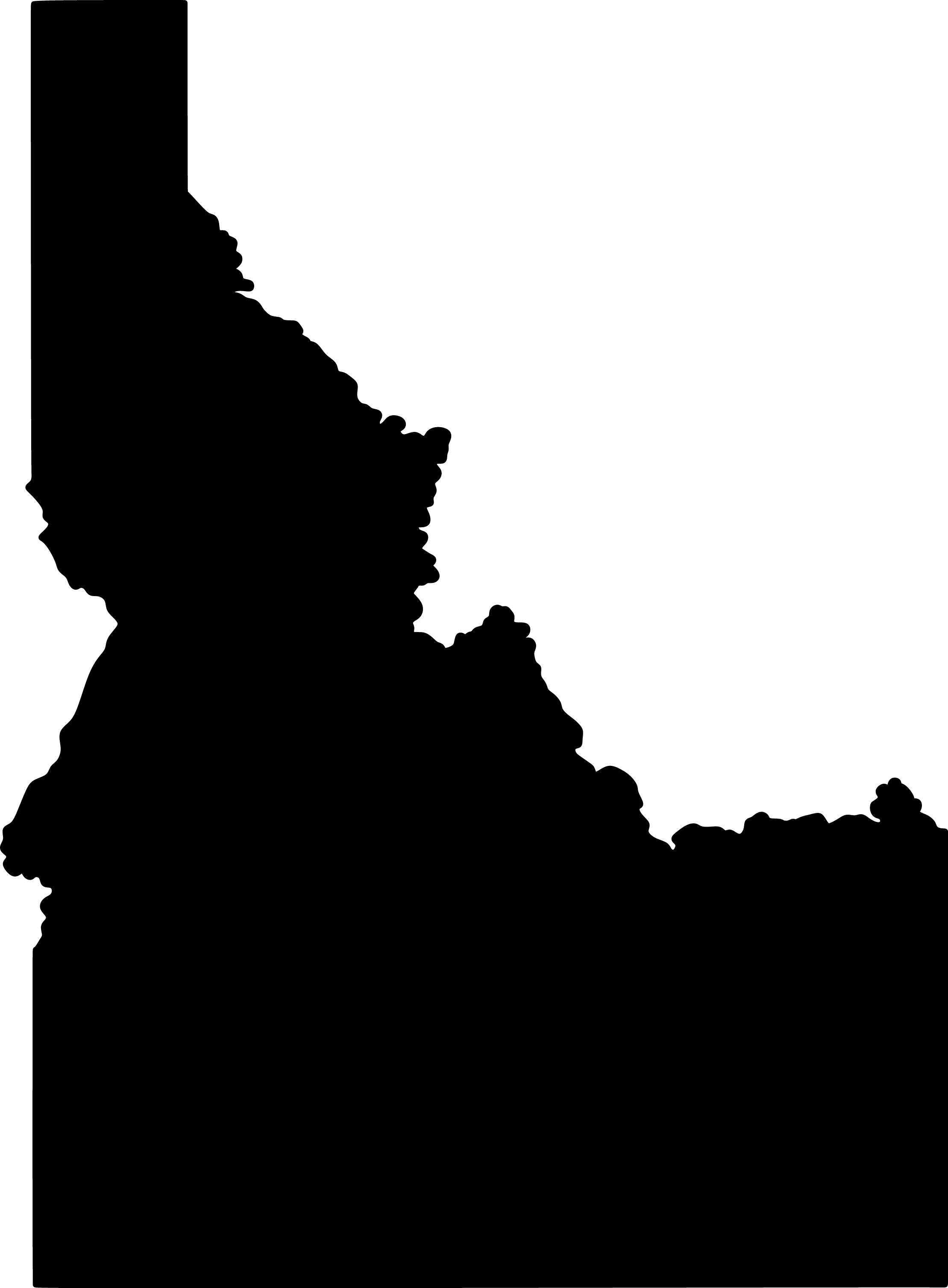 Transparent Idaho Silhouette - Idaho Vector (2219x3012), Png Download