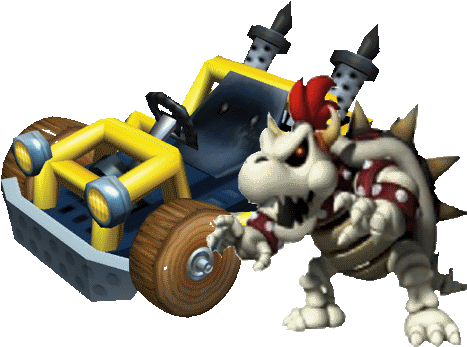 Dry Bowser - Mario Characters Bowser (547x392), Png Download