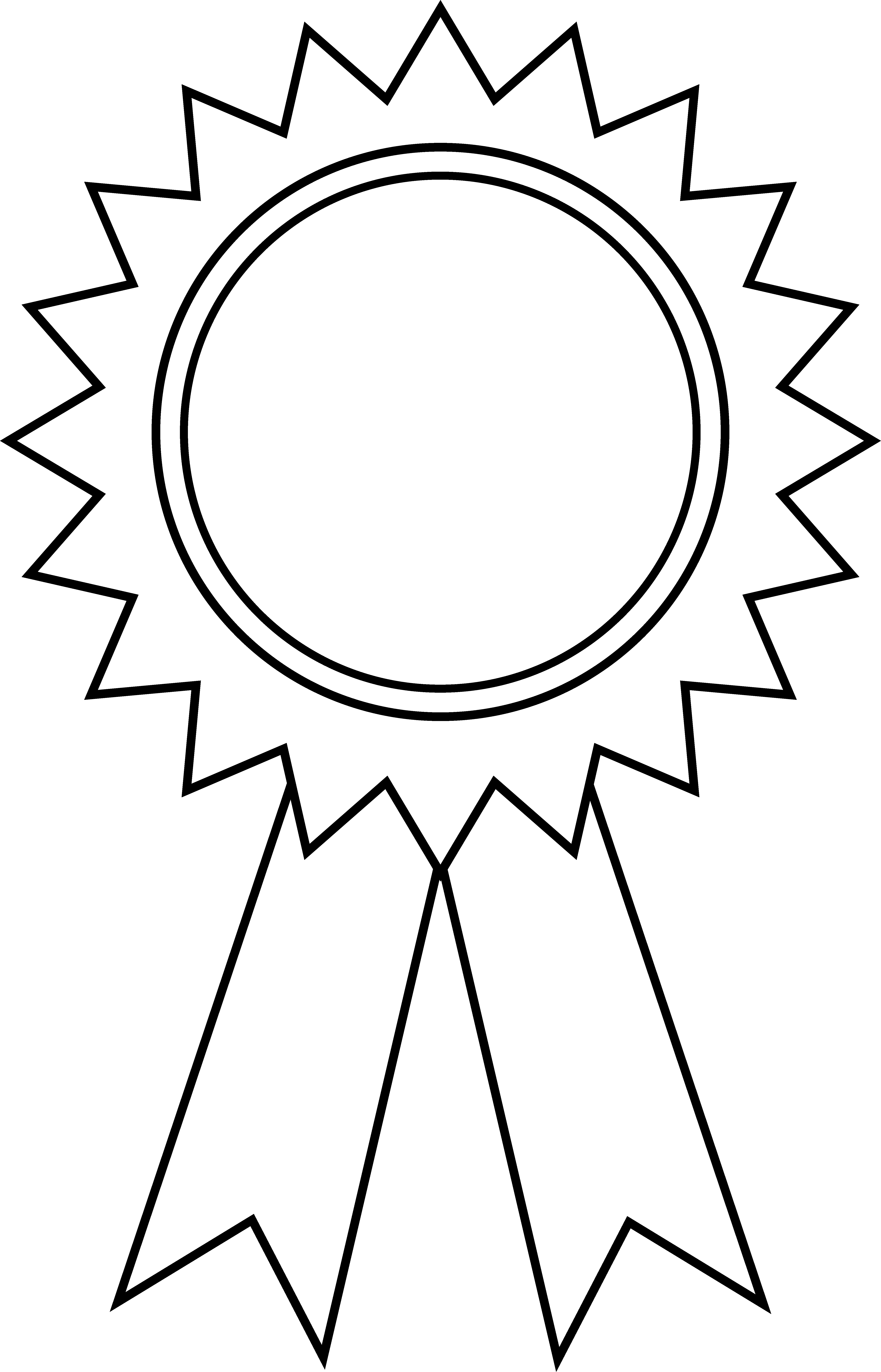 Award Ribbon Clipart Black And White Clipart Panda - Award Ribbon (353x550), Png Download