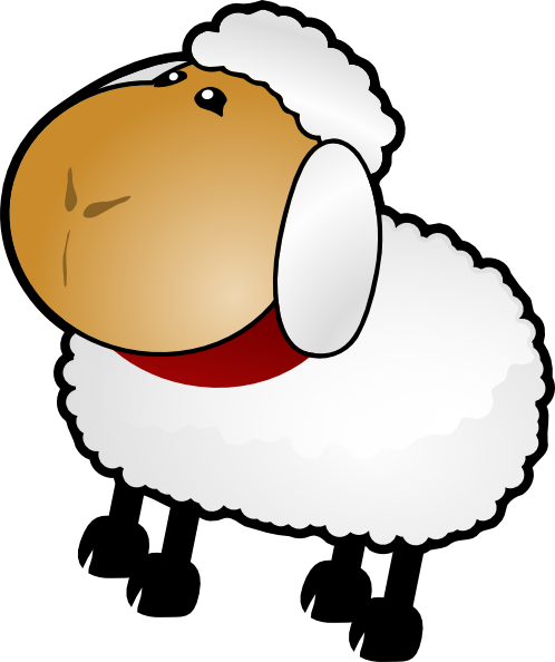 Cute Sheep Clipart Cliparting - Sheep Clip Art (498x594), Png Download