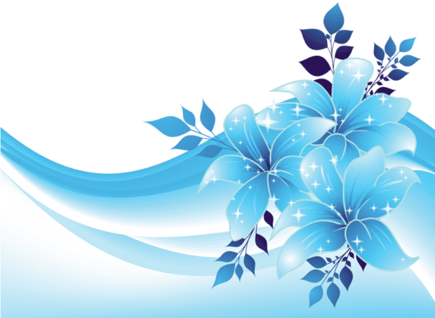 Transparent Flowers, Paper Background, Textured Background, - Blue Flower Border Design Png (600x504), Png Download
