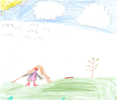 Layla Gray, 6 Years Old, Grade 1, South Branch Elementary - Sketch (620x349), Png Download