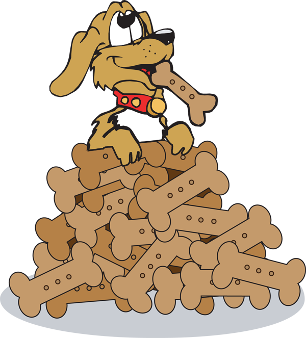 Bones Clipart Dog Biscuit - Dog Treats Clip Art (600x663), Png Download