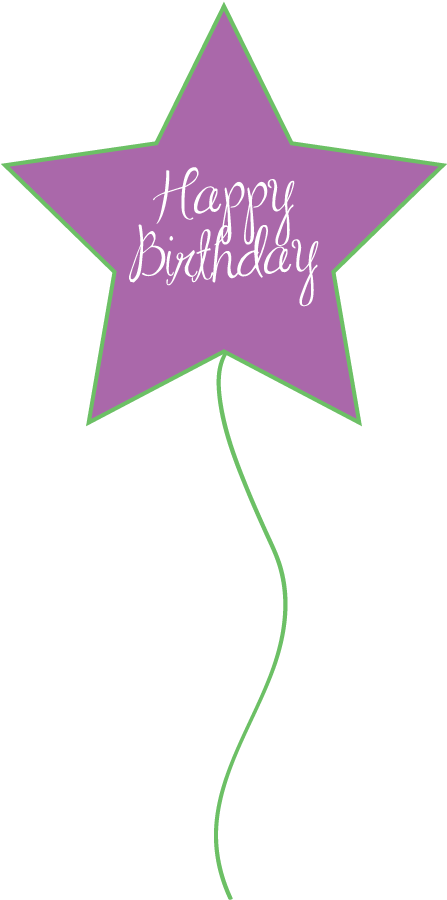 Free Birthday Balloons Clipart For Party Decor Websites - Purple Happy Birthday Balloons Png (461x917), Png Download