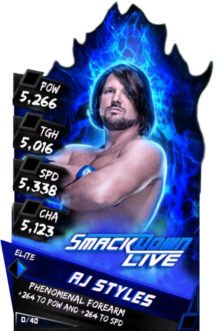 Supercard Ajstyles S3 Elite Smackdown 9592 - Becky Lynch Wwe Supercard (733x1158), Png Download