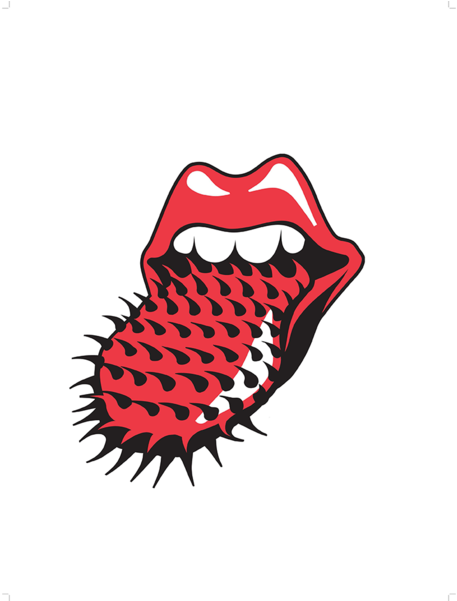 Rolling Stones Tongue With Spikes (600x600), Png Download