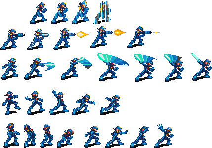Megaman Sprite Png Clipart Free Library - Cartoon (444x313), Png Download