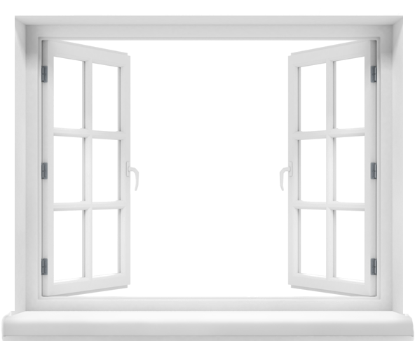 White Open Window Png (621x522), Png Download